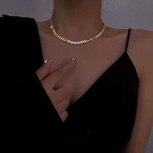 18K GP freshwater Pearl choker necklace